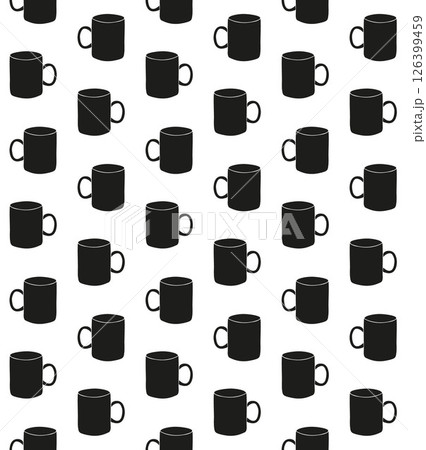 Vector seamless pattern of hand drawn cup 126399459