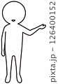 正面向いて案内する人のベクターイラスト　アイコン 126400152