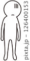 正面向きの気分が悪そうな人のベクターイラスト　落ち込む人　アイコン 126400153