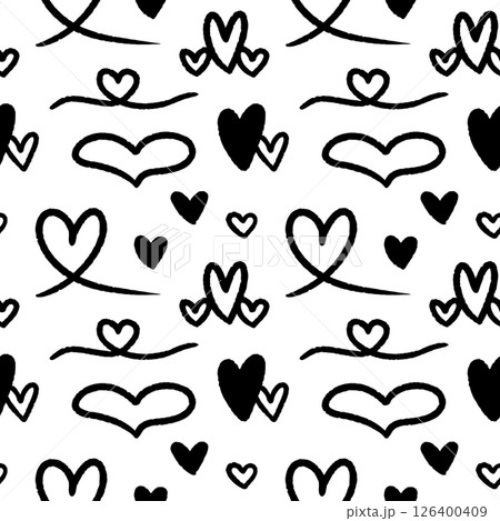 Cute seamless pattern with hearts Cute seamless pattern with hearts 126400409