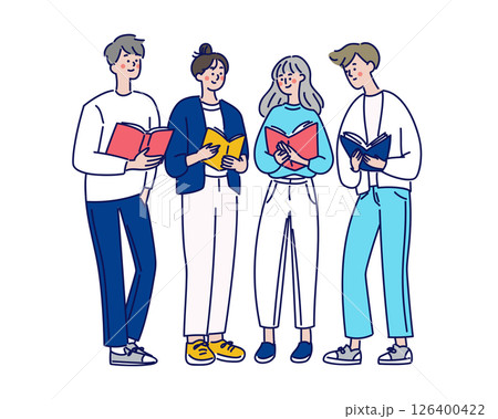 授業準備大学生イラスト 授業準備大学生イラスト 126400422