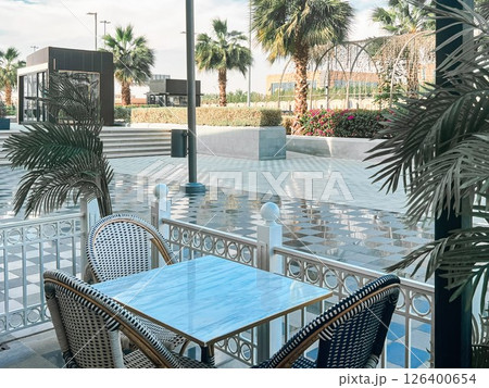 Outdoor Cafe Seating at U-Walk Riyadh 126400654