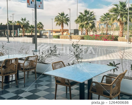 Outdoor Cafe Seating at U-Walk Riyadh 126400686