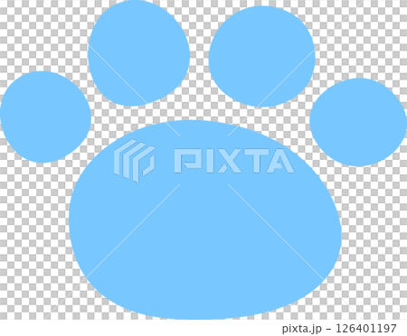 Light blue dog footprints 126401197