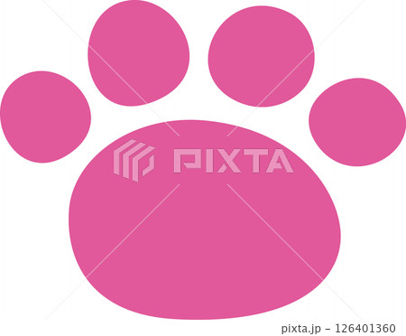 フリスクピンクの犬の足跡 126401360