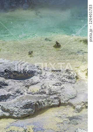 日本一の強酸性温泉　玉川温泉。日本、秋田 126401783