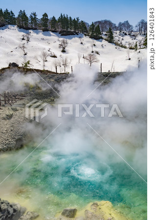 日本一の強酸性温泉　玉川温泉。日本、秋田 126401843