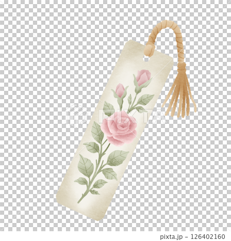 Hand Drawn Roses bookmark Clipart for Cottagecore Journaling, Scrapbooking, Wedding Cards, Invitations, Planners, and Crafting Projects 126402160