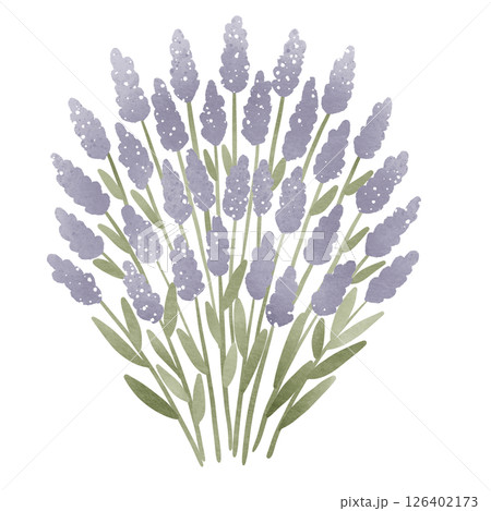 Hand Drawn Lilac Shrub Watercolor Clipart for Cottagecore Journaling, Scrapbooking, Wedding Cards, Invitations, Planners, and Crafting Projects 126402173