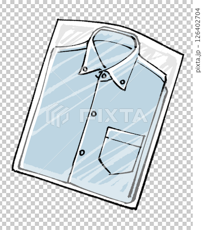 クリーニング済みのシャツのイラスト、手描き 126402704