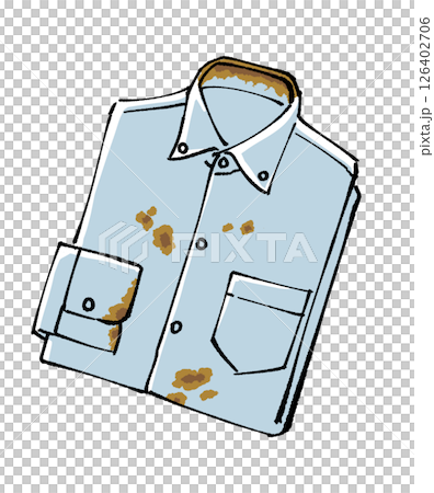 Dirty shirt illustration, hand drawn 126402706
