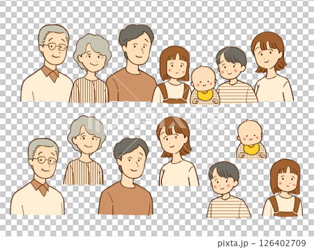 家庭插畫-笑臉 126402709