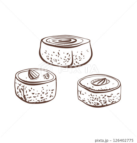 Classic Rahat Lokum stylized vector art - chewy pistachio-filled squares dusted with icing sugar. Minimalism in vector illustration in black and white for food packaging,menus or sweet-themed designs Classic Rahat Lokum stylized vector art - chewy pistachio-filled squares dusted with icing sugar. Minimalism in vector illustration in black and white for food packaging,menus or sweet-themed designs 126402775