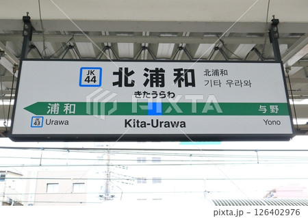駅名標　北浦和駅　京浜東北線　南行 126402976