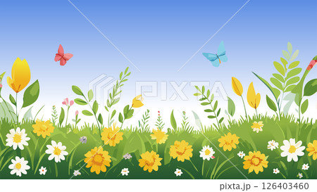 花が咲く野原の風景_2 花が咲く野原の風景_2 126403460