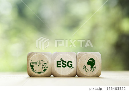 Esg icon on wood green Forest background. ESG environmental social governance investment business, Net zero emission Idea innovation. Environmental, social,Governance concept for Green corporate. Esg icon on wood green Forest background. ESG environmental social governance investment business, Net zero emission Idea innovation. Environmental, social,Governance concept for Green corporate. 126403522