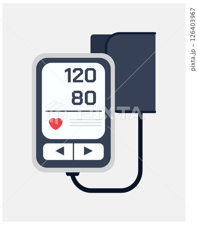 Hypertension digital tonometer, sphygmomanometer. Electronic arterial blood pressure monitor. Medical equipment for diagnose hypertension stock illustration Hypertension digital tonometer, sphygmomanometer. Electronic arterial blood pressure monitor. Medical equipment for diagnose hypertension stock illustration 126403967