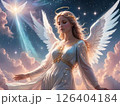 天使の羽を広げた美しい女性 126404184