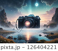 夜の山にカメラが写る風景 126404221