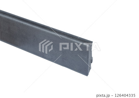 Baseboard Molding Sample Isolated on White Background 126404335