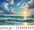 雲が反射した海 126404369