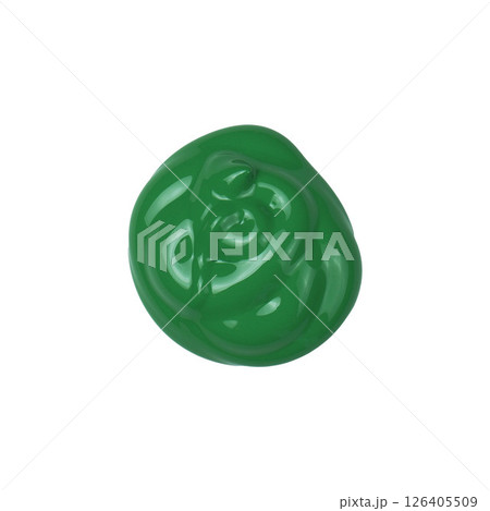Green paint blob on white surface used for art projects Green paint blob on white surface used for art projects 126405509