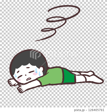 墜落的男孩插圖 126405781