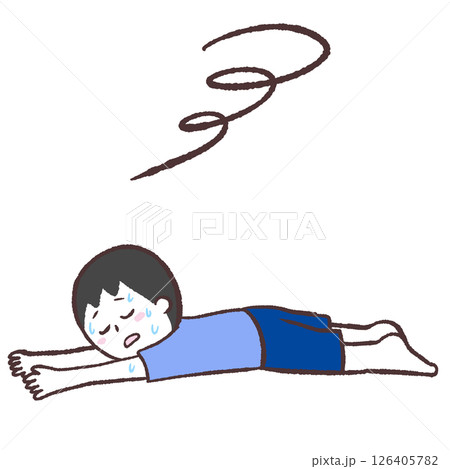 倒れる男性のイラスト 126405782