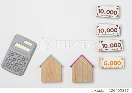 住宅と購入資金のイメージ 126405857