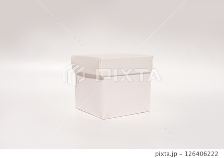 Plain white box on minimalist background 126406222