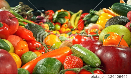 Assortment of Various Kind of Fresh Fruits and Vegetable. Assortment of Various Kind of Fresh Fruits and Vegetable. 126406443