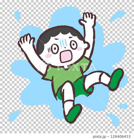 溺水男孩的插圖 126406453
