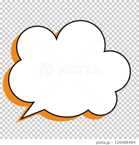 Simple speech bubble illustration - Fluffy Simple speech bubble illustration - Fluffy 126406464