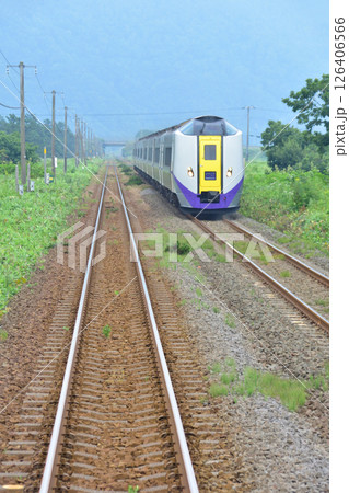 JR北海道、室蘭本線の長万部駅から礼文駅までの普通列車車窓風景(2023年夏曇り空) JR北海道、室蘭本線の長万部駅から礼文駅までの普通列車車窓風景(2023年夏曇り空) 126406566