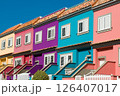 A lot of colors houses in town	 126407017