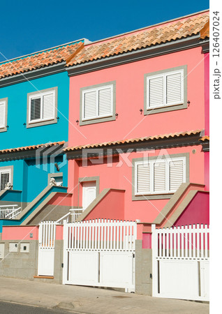 A lot of colors houses in town A lot of colors houses in town 126407024
