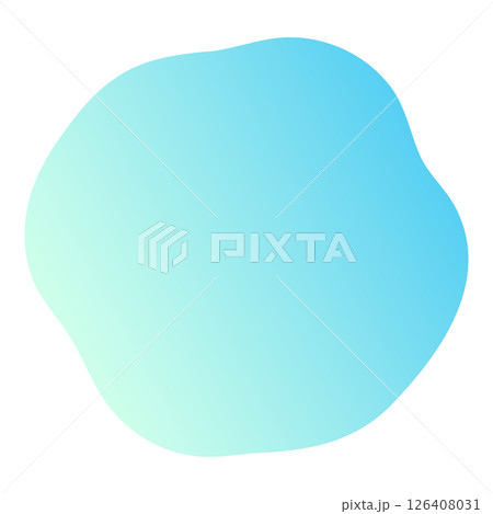 パステルグラデーションの流体シェイプの不定形図形イラスト素材 126408031