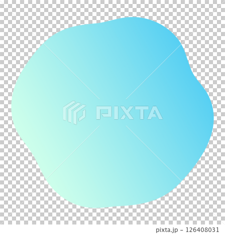 パステルグラデーションの流体シェイプの不定形図形イラスト素材 126408031