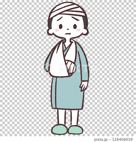 全身受傷的人的插圖 全身受傷的人的插圖 126408039