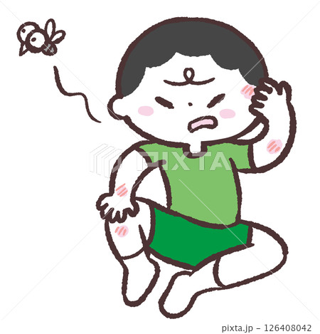 虫に刺される男の子のイラスト 虫に刺される男の子のイラスト 126408042