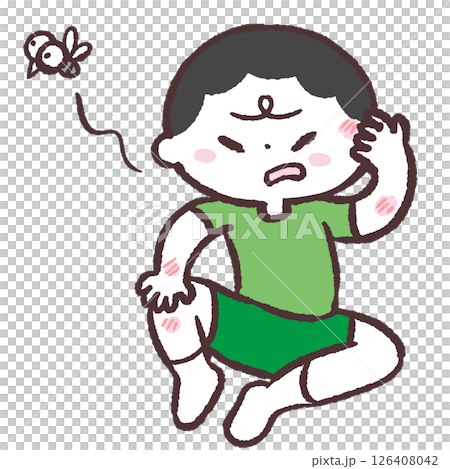 虫に刺される男の子のイラスト 虫に刺される男の子のイラスト 126408042
