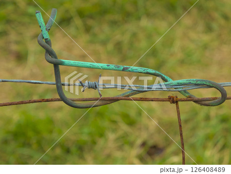 crooked and oxidized wires crooked and oxidized wires 126408489