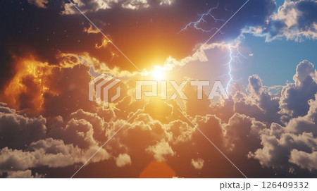 Weather forecast background, climate change concept 126409332
