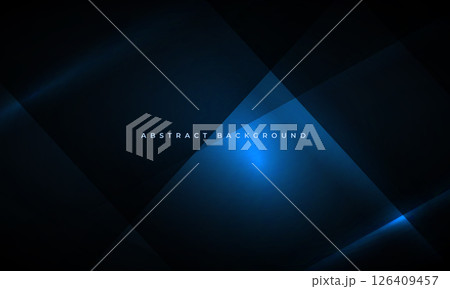 Abstract dark blue geometric background with dynamic glowing shapes. Abstract dark blue geometric background with dynamic glowing shapes. 126409457