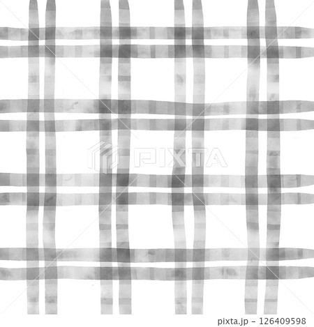 Black White Plaid Gingham Check Hand Drawn Background Pattern Overlay Black White Plaid Gingham Check Hand Drawn Background Pattern Overlay 126409598
