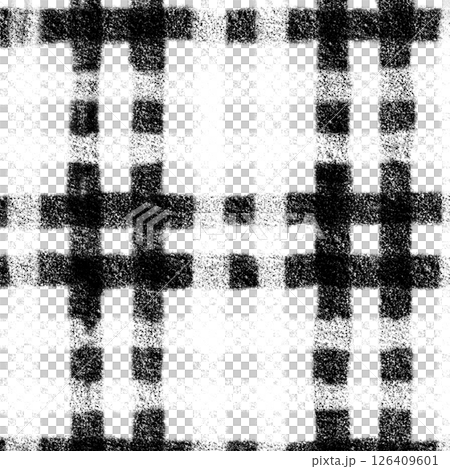 Black White Plaid Gingham Check Hand Drawn Background Pattern Overlay Black White Plaid Gingham Check Hand Drawn Background Pattern Overlay 126409601