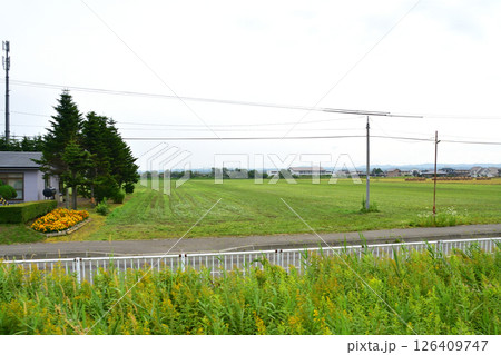 JR北海道、日高本線の苫小牧駅から鵡川駅までの風景(2023年夏曇り空) JR北海道、日高本線の苫小牧駅から鵡川駅までの風景(2023年夏曇り空) 126409747