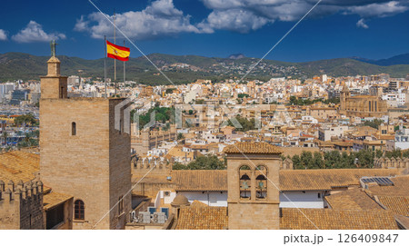 Panoramic View from Cathedral of Palma, Spain 126409847