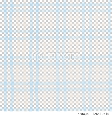Blue Brown Beige Plaid Gingham Check Hand Drawn Background Pattern Overlay 126410310