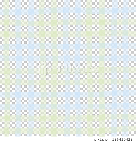 Blue Green Plaid Gingham Check Hand Drawn Background Pattern Overlay 126410422